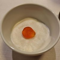 This season's dish: Artichokes and blueberries inside at Joia Alta Cucina Naturale in Milan