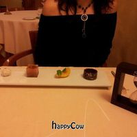 The chocolate cake. Brought with a hourglass. Just to remember taking it easy... at Joia Alta Cucina Naturale in Milan