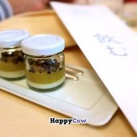 Lemon jelly at the end of the dinner at Joia Alta Cucina Naturale in Milan