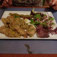 seitan dinner  at Clorofilla in Bologna
