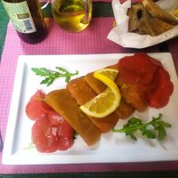 10.2023 - starter: vegan "meats" at Clorofilla in Bologna