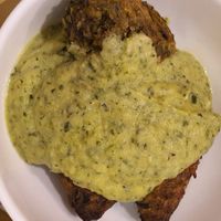 Croquettes with vegan sauce at Centro Natura in Bologna