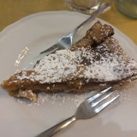 Jam tart. I got two forks, which means I can eat it twice as fast. at Amico Bio - Un Sorriso Integrale in Naples