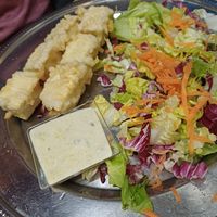 Battered tofu and cumin yoghurt dip at Amico Bio - Un Sorriso Integrale in Naples