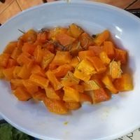 Pumpkin with rosemary side dish. Super yummy! at Amico Bio - Un Sorriso Integrale in Naples