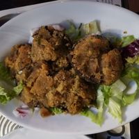 Mushrooms with garlic bread crumbs at Amico Bio - Un Sorriso Integrale in Naples