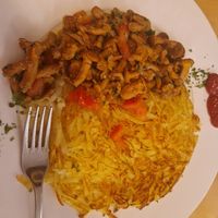 Pilze mit potato rosti (vegan) at Gasthaus zum Sternen in Efringen-kirchen