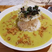 Split pea soup and rice at Sovaga in Toulouse