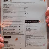 Carte des boissons at Sovaga in Toulouse