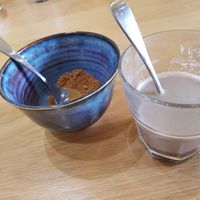 Hot chocolate with soy milk at Harmonie Bowl & Juice in Strasbourg