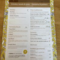 Menu   at Harmonie Bowl & Juice in Strasbourg