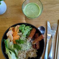 Tempeh bowl at Harmonie Bowl & Juice in Strasbourg