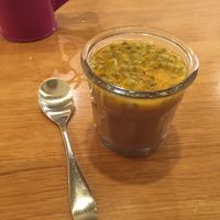 Choco-passion fruit desert  at Harmonie Bowl & Juice in Strasbourg