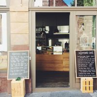 The entrance at Harmonie Bowl & Juice in Strasbourg