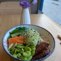 Tempeh bowl at Harmonie Bowl & Juice in Strasbourg