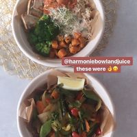 Curried tofu and grilled veg & K bowl.  at Harmonie Bowl & Juice in Strasbourg