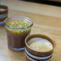 Chocolate Pudding + Coffee at Harmonie Bowl & Juice in Strasbourg