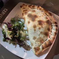 Calzone with loads of cheese  at Jardin Urbano in Valencia