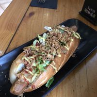 Hot dog at Jardin Urbano in Valencia