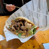 Pulled beef sandwich at Jardin Urbano in Valencia