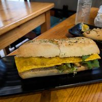 Heura sandwich at Jardin Urbano in Valencia