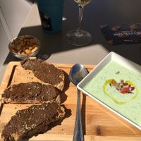 Menu of the day first course  at Jardin Urbano in Valencia