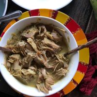Jackfruit curry really looking like meat! at Puspa's Warung in Ubud