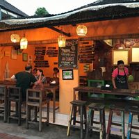 Puspa's warung from the outside at Puspa's Warung in Ubud
