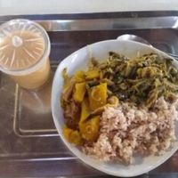 rice with 2 toppings and mixed juice at Chiang Mai Vegetarian Society in Chiang Mai