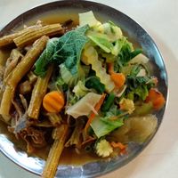 Rice, carrots, moringa and other. at Chiang Mai Vegetarian Society in Chiang Mai