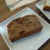 Cake, with plenty of fruit and walnuts! at Dots Coffee in Koh Phangan