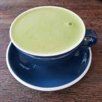 matcha latte at Dots Coffee in Koh Phangan