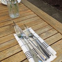 nice to sit outside  at GUT LEBEN am Morstein in Westhofen