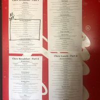 Menu at Cafe Chew in Sandwich