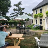 Outdoor seating at Cafe Chew in Sandwich