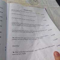 Menu August 2017 at Arancia Blu in Rome