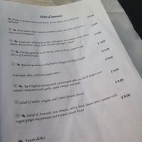Menu August 2017 at Arancia Blu in Rome