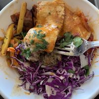 Rice bowl with tofu YUM! at South Restaurant + Coffeehouse in Anchorage