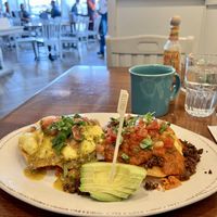 VEGAN HUEVOS DIVORCIADOS   at South Restaurant + Coffeehouse in Anchorage