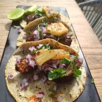 Falafel tacos #Veganuary at Capuchino Cafe in La Paz