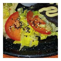 Salad at Capuchino Cafe in La Paz