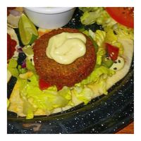 Tacos Falafel at Capuchino Cafe in La Paz