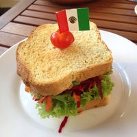 Vegan sandwich. So good!! at Capuchino Cafe in La Paz