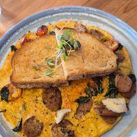 Vegan omelette (special) at Platform 1 Cafe in Ormond