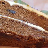 Carrot and pistachio cake at FacePlant Foods in Edinburgh