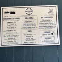 Menu  at FacePlant Foods in Edinburgh