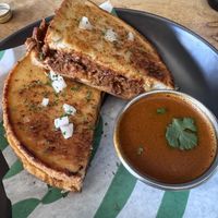 Birria grilled cheese sandwich   at FacePlant Foods in Edinburgh