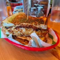 Mac and cheese toastie with bacon at FacePlant Foods in Edinburgh