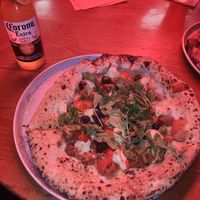 Jackfruit pizza - no tomato!!! at The Franciscan Well Brewery in Cork