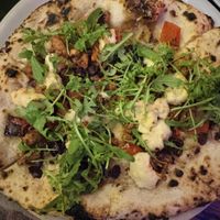Vegan jackfruit pizza  at The Franciscan Well Brewery in Cork